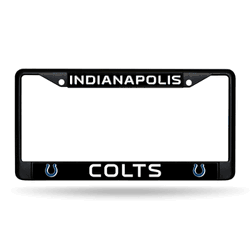 Indianapolis Colts  Black Chrome Frame with Plastic Inserts 12" x 6" Car/Truck Auto Accessory
