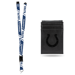 Indianapolis Colts Black Front Pocket Wallet Set