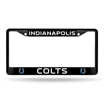 Indianapolis Colts Standard Black Chrome Frame with Plastic Inserts 12