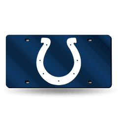 Indianapolis Colts Blue 12" x 6" Laser Cut Tag For Car/Truck/SUV