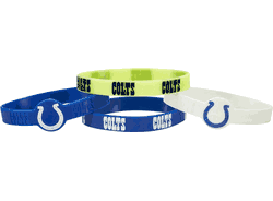 Indianapolis Colts Bracelets 4 Pack Silicone Alternate Design