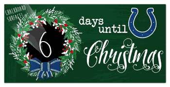 Indianapolis Colts Chalk Christmas Countdown 6x12 Sign