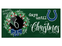 Indianapolis Colts Chalk Christmas Countdown 6x12 Sign