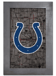 Indianapolis Colts City Map 11x19 Sign