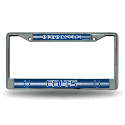 Indianapolis Colts Classic 12" x 6" Silver Bling Chrome Car/Truck/SUV Auto Accessory