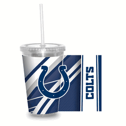 Indianapolis Colts Clear Tumbler W/Straw
