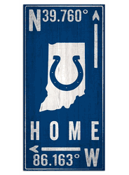 Indianapolis Colts Coordinate 6x12 Sign