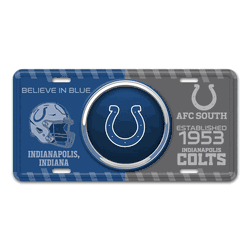 Indianapolis Colts Embossed Metal License Plate