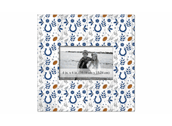 Indianapolis Colts Floral Pattern 10x10 Frame