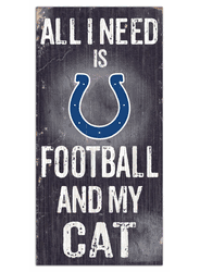 Indianapolis Colts Football and My Cat 6x12 Sign