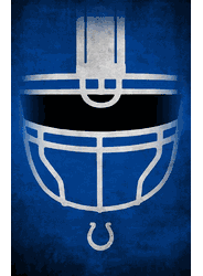 Indianapolis Colts Ghost Helmet 17x26