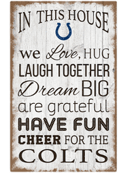 Indianapolis Colts In This House 11x19 Sign