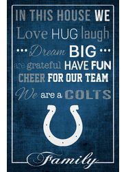 Indianapolis Colts In This House 17x26