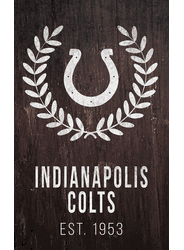 Indianapolis Colts Laurel Wreath 11x19 Sign