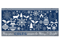 Indianapolis Colts Merry and Bright 6x12 Sign