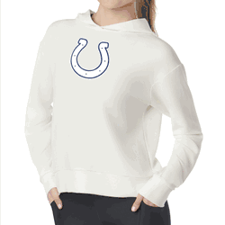 Indianapolis Colts NFL Kadi Waffle Hoodie Coconut Cream XS