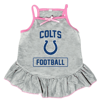 Indianapolis Colts Pet Dress Grey Type Large