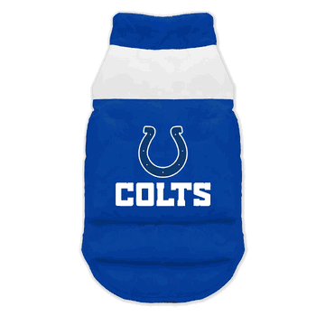 Indianapolis Colts Pet Parka Puff Vest Large