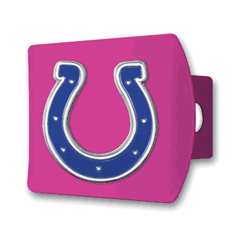 Indianapolis Colts Pink Metal Hitch Cover with  3D Color Emblem