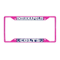 Indianapolis Colts Pink Metal License Plate Frame - 6.25"x12.25"