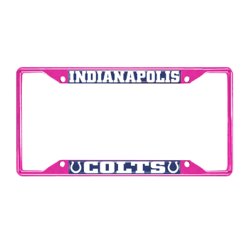 Indianapolis Colts Pink Metal License Plate Frame - 6.25