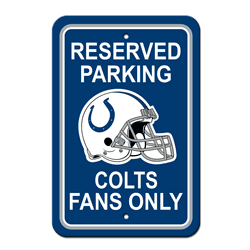 Indianapolis Colts Plastic Parking Sign - Reserved Parking