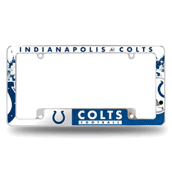 Indianapolis Colts Primary 12" x 6" Chrome All Over Automotive License Plate Frame