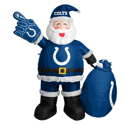 Indianapolis Colts Santa Claus Yard Inflatable