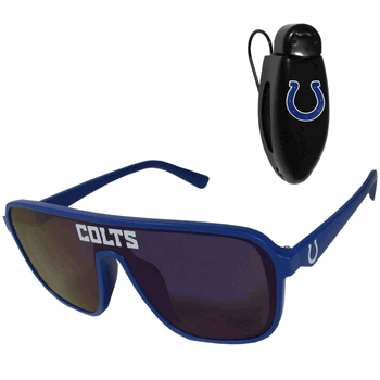 Indianapolis Colts Shield Sunglasses with Visor Clip
