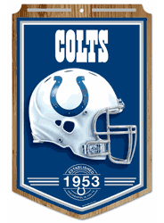 Indianapolis Colts Sign 11x17 Wood Established
