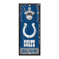 Indianapolis Colts Sign Wood 5x11 Bottle Opener