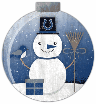Indianapolis Colts Snowglobe 12in Wall Art