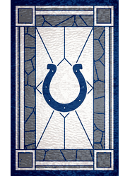 Indianapolis Colts Stained Glass 11x19 Wood Sign