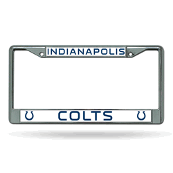 Indianapolis Colts Standard Chrome Frame with Plastic Inserts 12" x 6" Car/Truck Auto Accessory