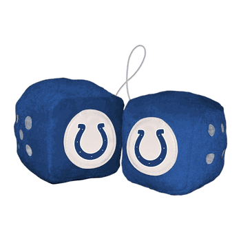 Indianapolis Colts Team Color Fuzzy Dice Dcor 3