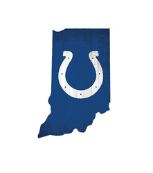 Indianapolis Colts Team Color Logo State Sign