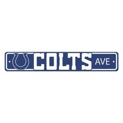 Indianapolis Colts Team Color Street Sign Dcor 4in. X 24in. Lightweight