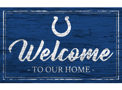 Indianapolis Colts Team Color Welcome 11x19 Sign