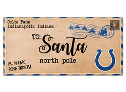 Indianapolis Colts To Santa 6x12 Sign