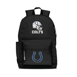Indianapolis Colts Two-Logo Campus Backpack, Black, with Gray Zipper