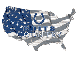Indianapolis Colts USA Shape Flag Cutout