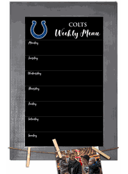 Indianapolis Colts Weekly Chalkboard with frame & clothespins 11x19 Sign