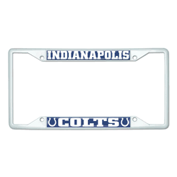 Indianapolis Colts White Metal License Plate Frame - 6.25"x12.25"
