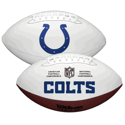 Indianapolis Colts Wilson NFL Live Signature Autograph White Panel Football