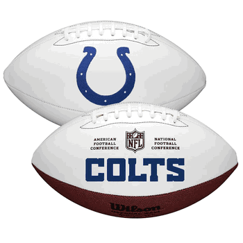 Indianapolis Colts Wilson NFL Live Signature Autograph White Panel Football