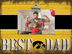 Iowa Hawkeyes 10" x 8" Best Dad with Stripe Clip Frame