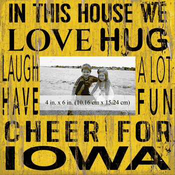 Iowa Hawkeyes 10x10 In This House Frame