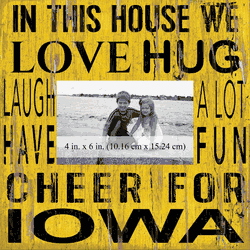 Iowa Hawkeyes 10x10 In This House Frame