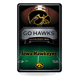 Iowa Hawkeyes  11" x 17" Metal Home Dcor Sign