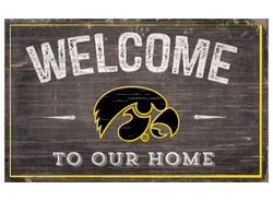 Iowa Hawkeyes 11X19 Welcome to Our Home Sign